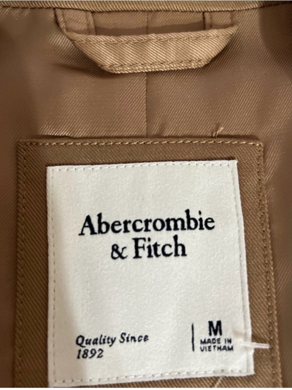 NWT Abercrombie & Fitch Women's Camel/Tan Single-Breasted Blazer - Picture 5 of 10